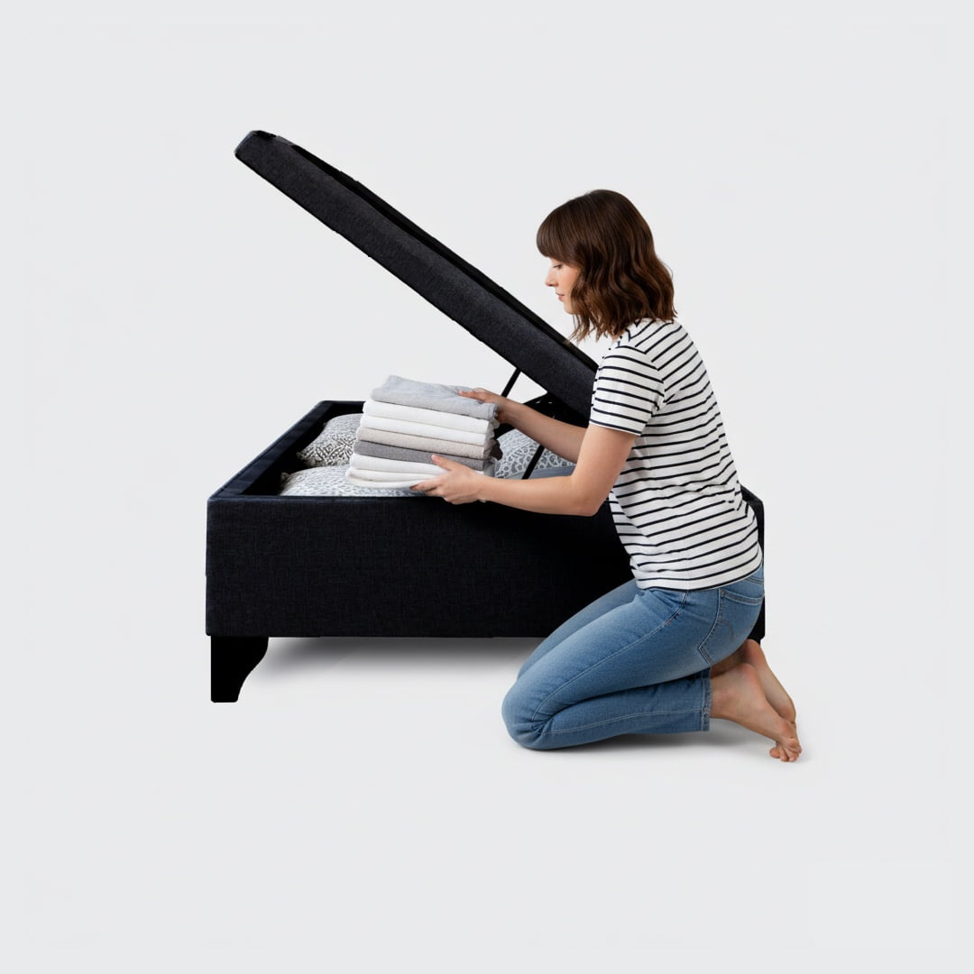 Ivi Home - Base Baul 1,5 Plaza Apertura Horizontal 105x190 Negro