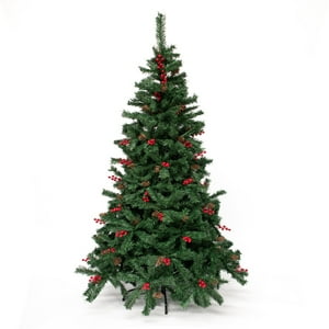 Wakeshome - Adorno Árbol Navidad Con Guindas Piñas Decorado Pascua 2.10M