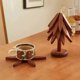 thumbnail image 1 of 2 x set3 Posavasos De Bambu Con Soporte Arbol Plegables, 1 of 3