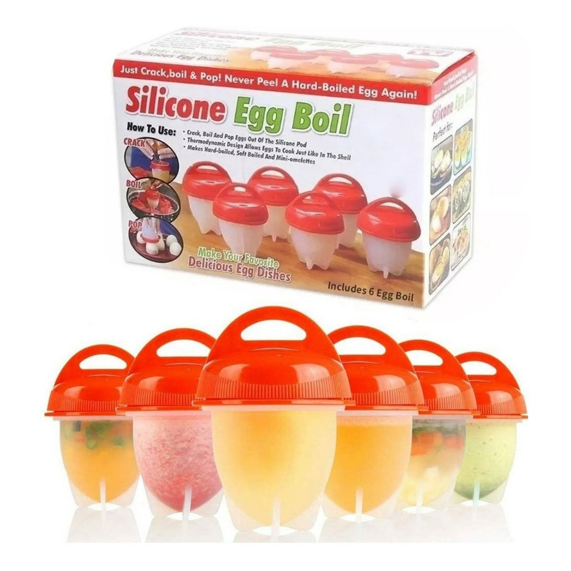 Genérico - Set 6 Hervidor De Huevos De Silicone Para Cocina Sin Bpa