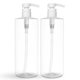 thumbnail image 1 of BRIGHTFROM Botellas Vacías con Bomba para Champú, 32 OZ / 1 Litro, Contenedores Cilíndricos libres de BPA, Uso Doméstico y Comercial, Pack de 2 - A prueba de fugas, 1 of 8