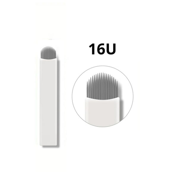 Pack 10 Agujas Tebori Microblading Blanco 16U