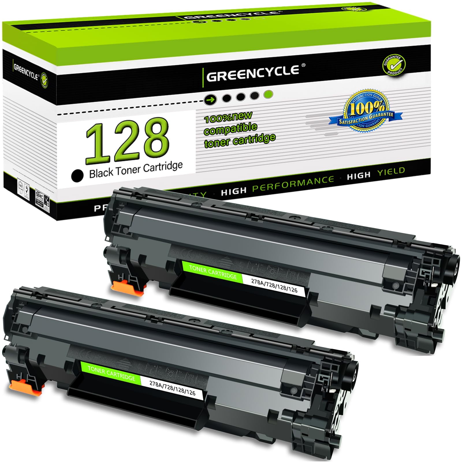 Cartucho De Tóner Greencycle Compatible Con Canon 128 Crg128