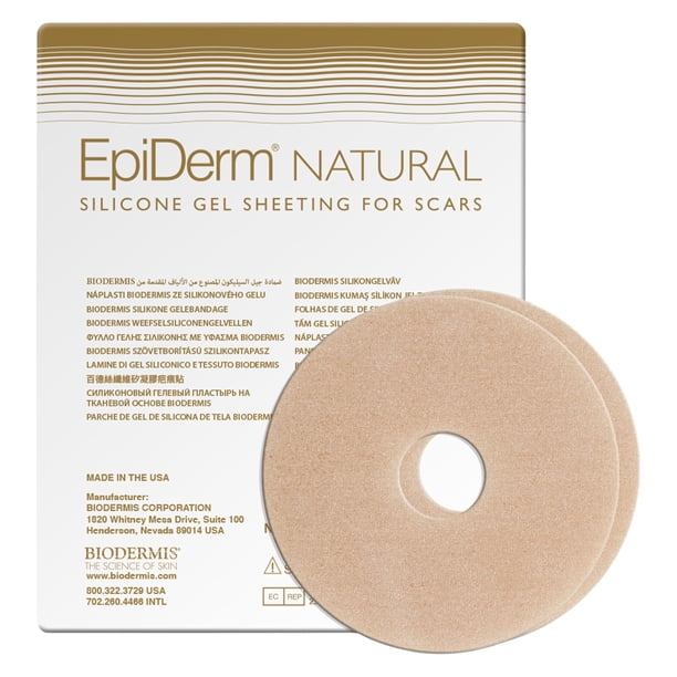 Láminas De Silicona Para Cicatrices Epiderm Areola Circles Para Cicatrices Quirúrgicas