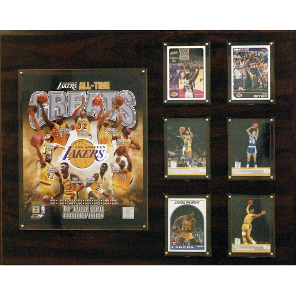 Placa C&I Collectables NBA Los Angeles Lakers Greats, 16 x 20 pulgadas