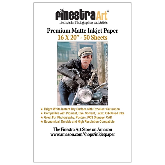 Papel Fotográfico de Inyección de Tinta Finestra Art 41x51 cm Mate 50 Hojas