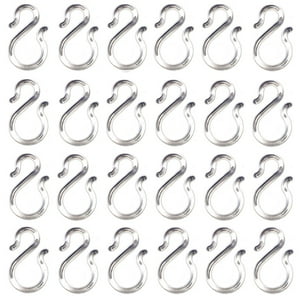 Colibyou - Punch Bowl, Ganchos En Forma De S, Colibyu, 24 Unidades, 4,3 Cm, Plástico Transparente