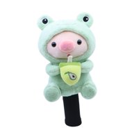 Ioensy - Funda Para Cabeza De Palo De Golf De Madera Para Mujer, Protector Bonito De Felpa Con Forma De Animal, Color Verde Para Calle