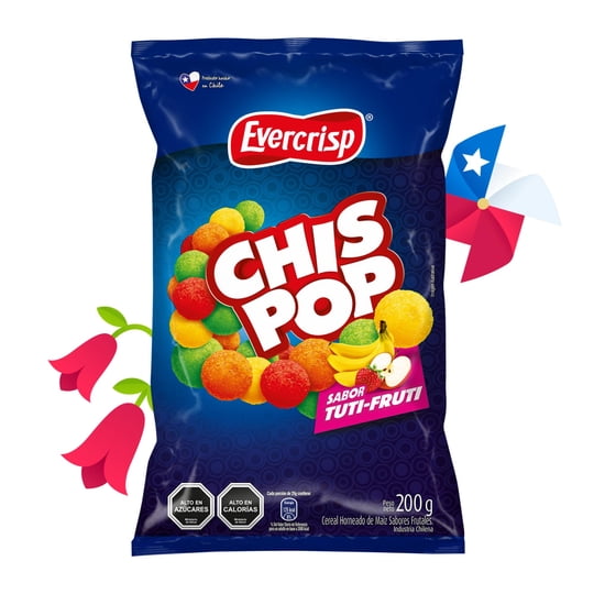Suflés Chis Pop Tutti Frutti 200 g Evercrisp