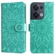 thumbnail image 1 of Funda tipo cartera FOXDOCK para OPPO Reno 8 5G , diseño girasol en relieve, cuero PU, cierre magnético, soporte y tarjetero, 1 of 5