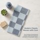 thumbnail image 4 of REGALWOVEN Juego de Toallas Decorativas de Mano a Cuadros para Baño 14" x 28", Toallas de Algodón Suaves y Absorbentes para Spa, Baño, Gimnasio, Cocina Gris y Azul Claro a Cuadros 4 Piezas, 4 of 7