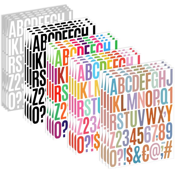 Pegatinas AZUREAL 1000 uds 5 cm Letras/Números Vinilo Impermeable