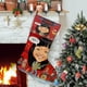 thumbnail image 1 of La Compañía Eléctrica Tema: Calcetines de Navidad, fino lino blanco para colgar en escaleras y chimenea, decoración navideña para el hogar, regalo de Navidad. 45cm × 32cm, 1 of 5