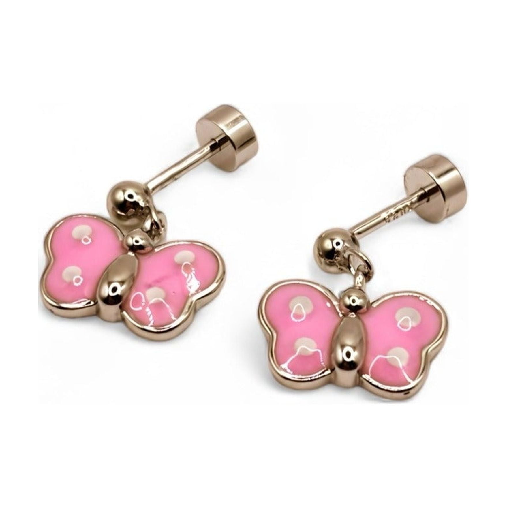 Tiana Joyas - Aros Mariposa Colgante Con Esmalte De Plata 925