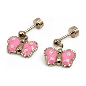 Tiana Joyas - Aros Mariposa Colgante Con Esmalte De Plata 925