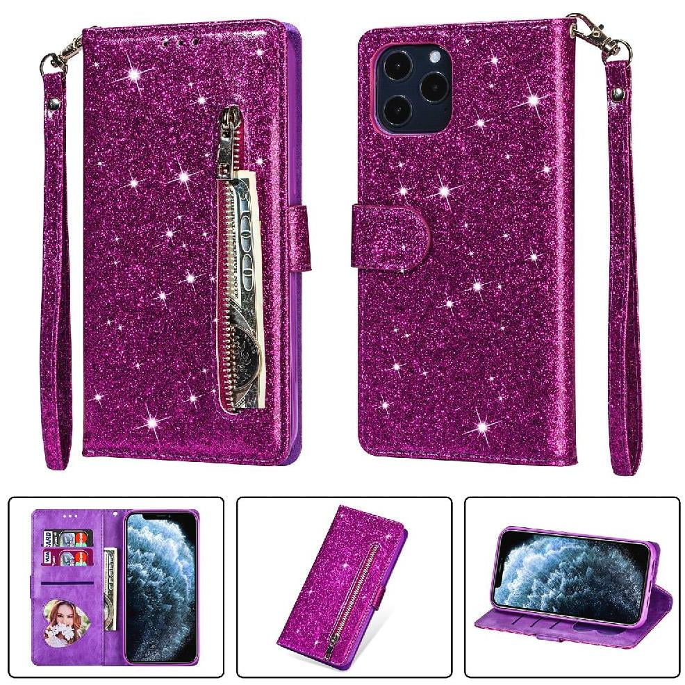 Foxdock - Funda Para Elegante Funda Iphone 11 Pro Glitter Con Cremallera-ideal Para El Uso Diario