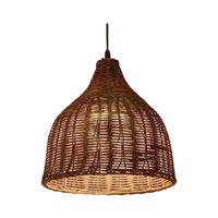 Ioensy - Pantalla De Lámpara Colgante De Bambú Para Bar Cafe Comedor Sala De Estar 25X25X25Mm