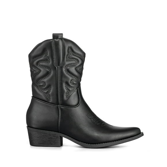 Botin Casual Mujer Moda Vintage Cowboy Bordado Weide QBM20