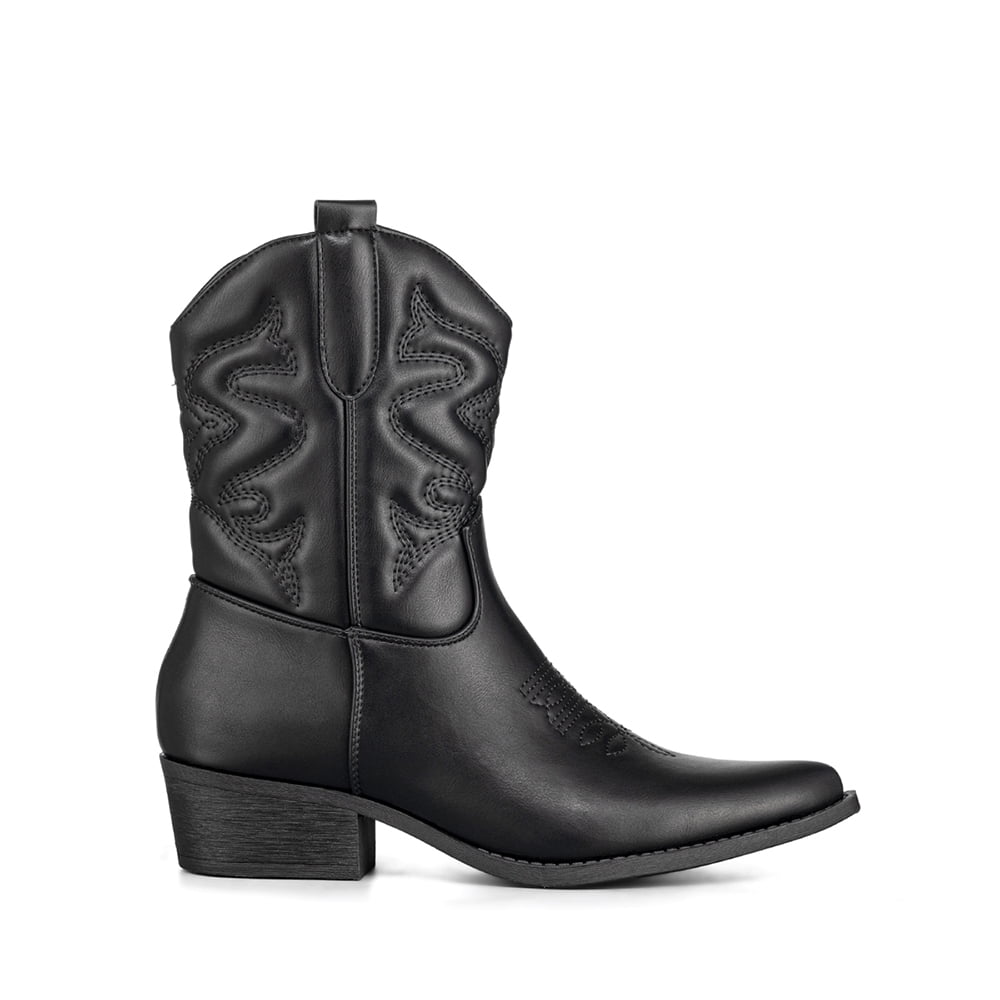 Botin Casual Mujer Moda Vintage Cowboy Bordado Weide Qbm20