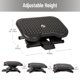 thumbnail image 4 of Foot Rest Mind Reader, ergonómico, ajustable en altura, negro, x2, 4 of 9