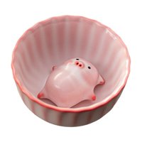 Magideal - Adorno De Mesa De Taza De Té De Cerámica, Taza De Té Tradicional De Kung Fu Con Estatua De Cerdito De Mascota De Té Para Decoración De Oficina, Comedo 120 Ml