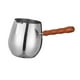 thumbnail image 5 of Cafetera turca, sartén para derretir Chocolate, superficie lisa, mango de madera para té caliente, Chocolates calientes, cafetera, calentador de leche 300ml, 5 of 5