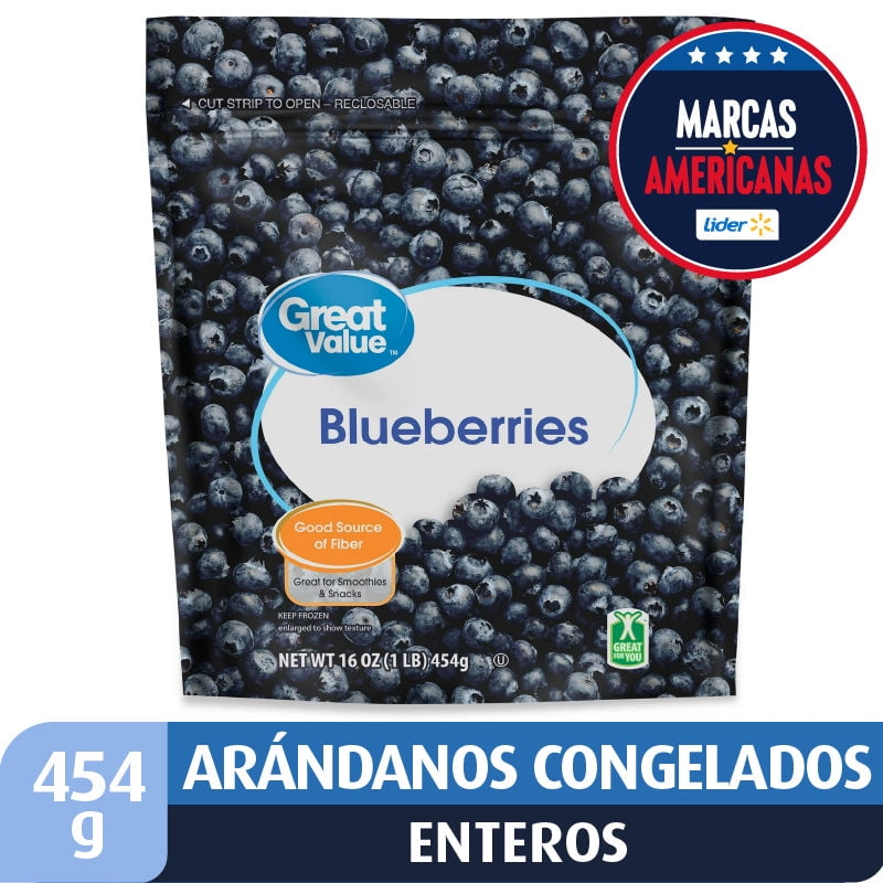 Arándanos Congelados Enteros 454 g Great Value