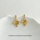 thumbnail image 2 of Diamond Shape CZ Geometric Metal Stud Earrings for Women, Light Luxury Elegant Jewelry, 2 of 2