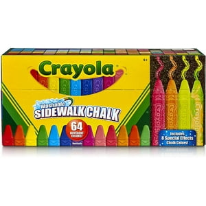 Crayola Sidewalk Chalk, Lavable, Al Aire Libre, Regalos Para