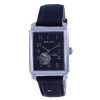 Reloj Bulova Sutton Open Heart Black Dial Leather Strap Automatic 96A269 Men'S Watch