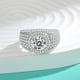 thumbnail image 3 of Anillos de Boda Moissanite de Corte Redondo de 2 Quilates Brillantes para Hombre y Mujeres Anillo de Diamante Creado en Laboratorio de Plata Esterlina S925 Aniversario Promesa Moda Lujo Adecuado, 3 of 7