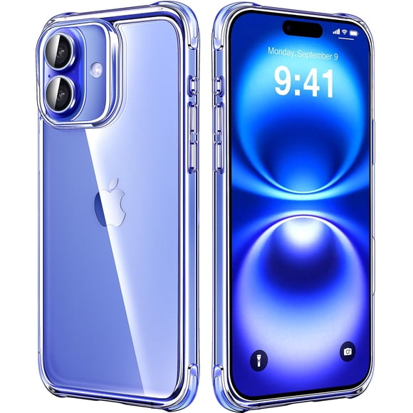 Funda de teléfono Mkeke para iPhone 16, transparente, con protección contra caídas de 4,9 m