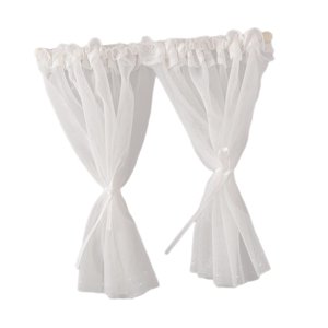 Magideal - Miniatura Para Casa De Muñecas, Minicortina De Ventana A Escala 1/12, Decoración De Casa De Muñecas Para Decoración De Accesorios Fotográfi Grande