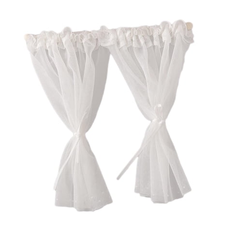 Magideal - Miniatura Para Casa De Muñecas, Minicortina De Ventana A Escala 1/12, Decoración De Casa De Muñecas Para Decoración De Accesorios Fotográfi Grande