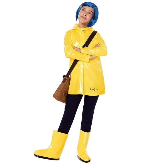 Disfraz Coraline de Spirit Halloween para niña, talla mediana, color amarillo