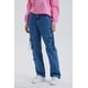 thumbnail image 2 of Jeans Mujer Recto Cargo Azul, 2 of 4