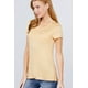 thumbnail image 2 of Saronite Camiseta Básica de Manga Corta con Cuello Redondo y Bolsillo, Color Amarillo Perla (para Mujer), 2 of 4