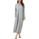 thumbnail image 1 of INSPIRE CHIC Bata con Capucha para Mujer con Cremallera, Manga Larga, Largo Completo, Sudadera, Camisón con Bolsillos, Vestido Suave para Estar en Casa, 2XL Gris, 1 of 6