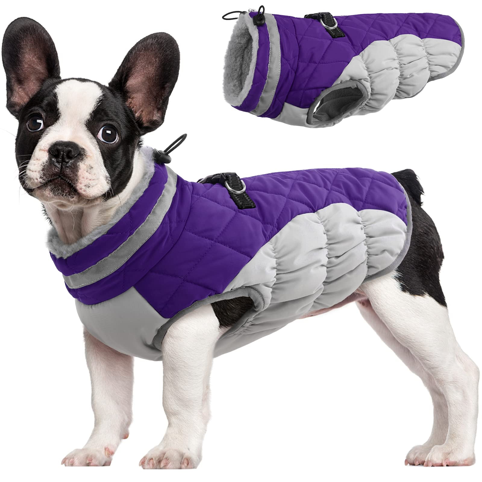 Abrigo Para Perro Fuamey, Impermeable, Resistente Al Viento, Color Morado, Xs