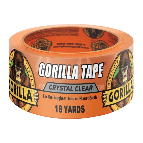 Cinta Gorilla Crystal Clear de 1,88 x 16,5 m, resistente a la intemperie