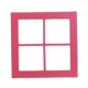 thumbnail image 2 of 1/12 Dollhouse Miniatura De Madera 4 Paneles Ventana DIY Accesorio Rojo, 2 of 3