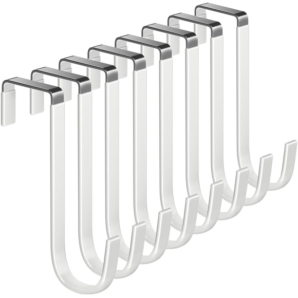 Gancho de Almacenamiento Mars‑Rock Pack de 8, 14 cm, Blanco