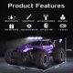 thumbnail image 2 of Coche a control remoto LARVEY, escala 1:16, morado, velocidad de 20 km/h, 2 of 6