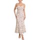 thumbnail image 1 of INSPIRE CHIC Vestido de Lunares para Mujer Cóctel Citas Vintage Volantes Frontales Tirantes Maxi Vestidos XL Marrón Claro, 1 of 5