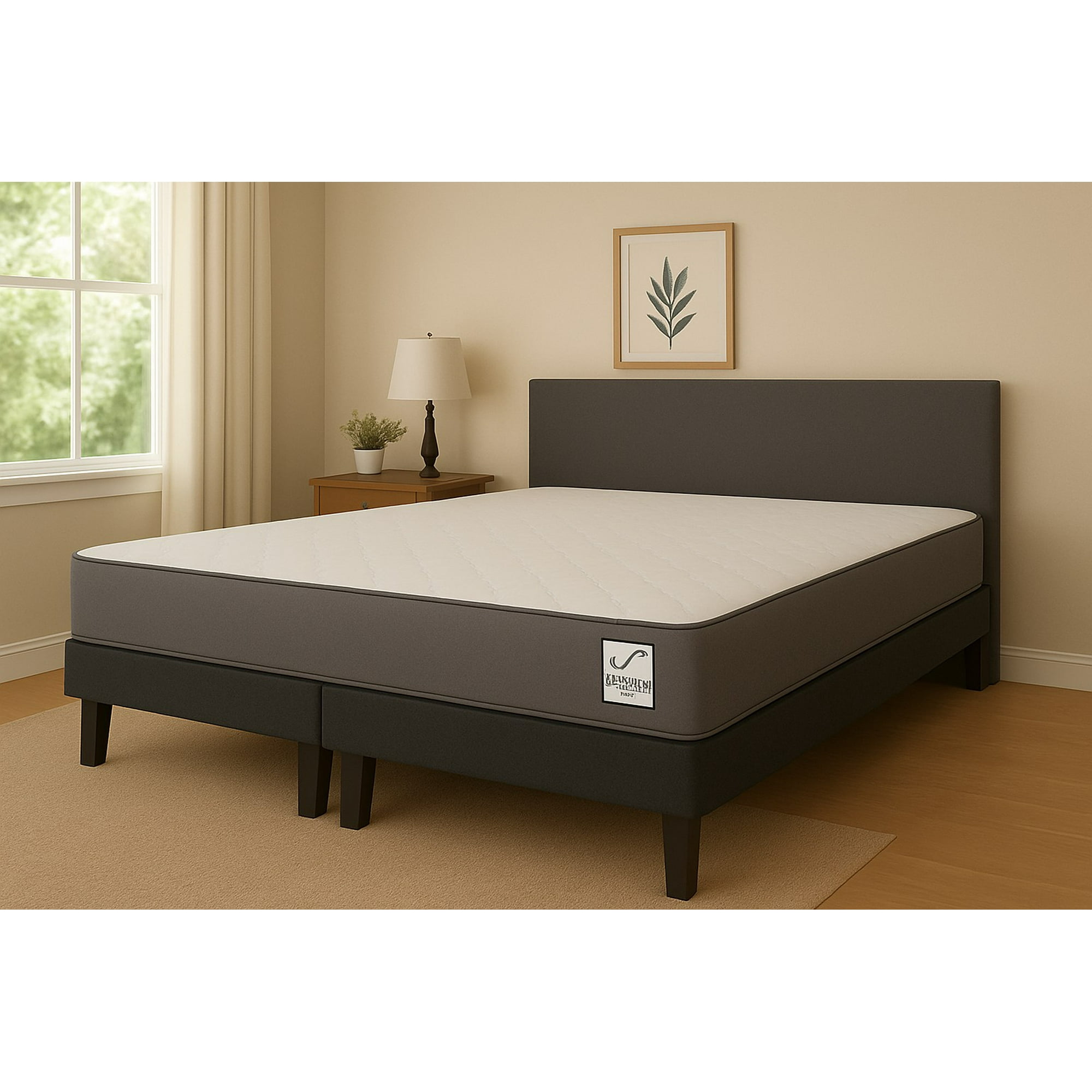 Home Factory - Cama Europea + Respaldo 2 Plazas Basic Inmuebles Dreams