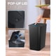 thumbnail image 3 of Bote de basura ITCPRL para baño con tapa, 15 litros, 4 galones, 2 unidades, color negro, 3 of 8