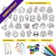 thumbnail image 3 of Kit de manualidades Dan&Darci Shrinky Magic con 30 dijes para niños, 3 of 9