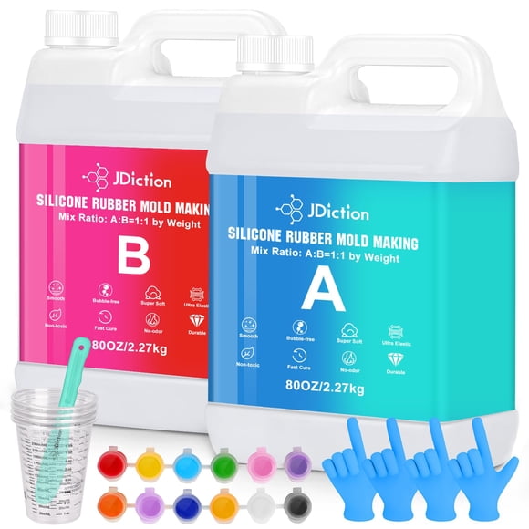 Kit para hacer moldes de silicona JDiction Super Elástico 4.7 L con pigmento