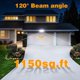 thumbnail image 5 of Foco LED de Inundación Onforu 32W 3200LM con sensor crepúsculo‑amanecer, negro, 5 of 7