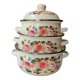 thumbnail image 5 of 3x Ollas De Esmalte De Dise?o Vintage Para Sopa, Para Cocina, Restaurante, Estilo C, 5 of 5